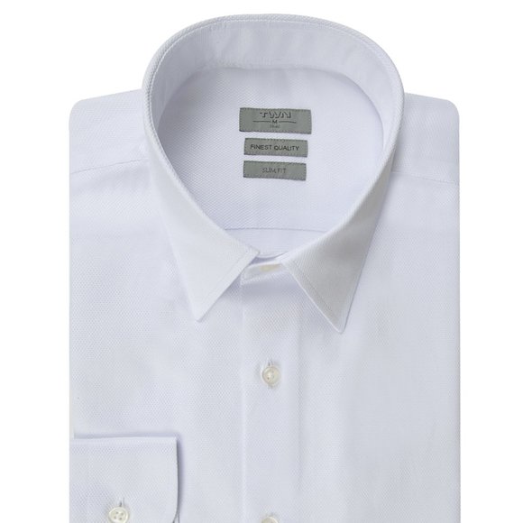 TWN White Classic Slim Fit Shirt - Picture 1 of 4